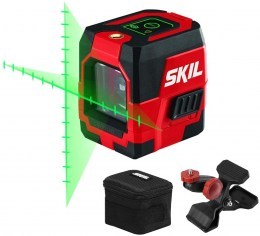 SKIL green cross line leveling laser with projected measurement9